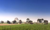 Pyramid of Meidum. A view from Fayum Oasis, Egypt.