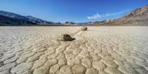 Sliding rocks at Racetrack. Death Valley, California.