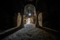 Cave church in Açık Saray. Cappadocia, Turkey.